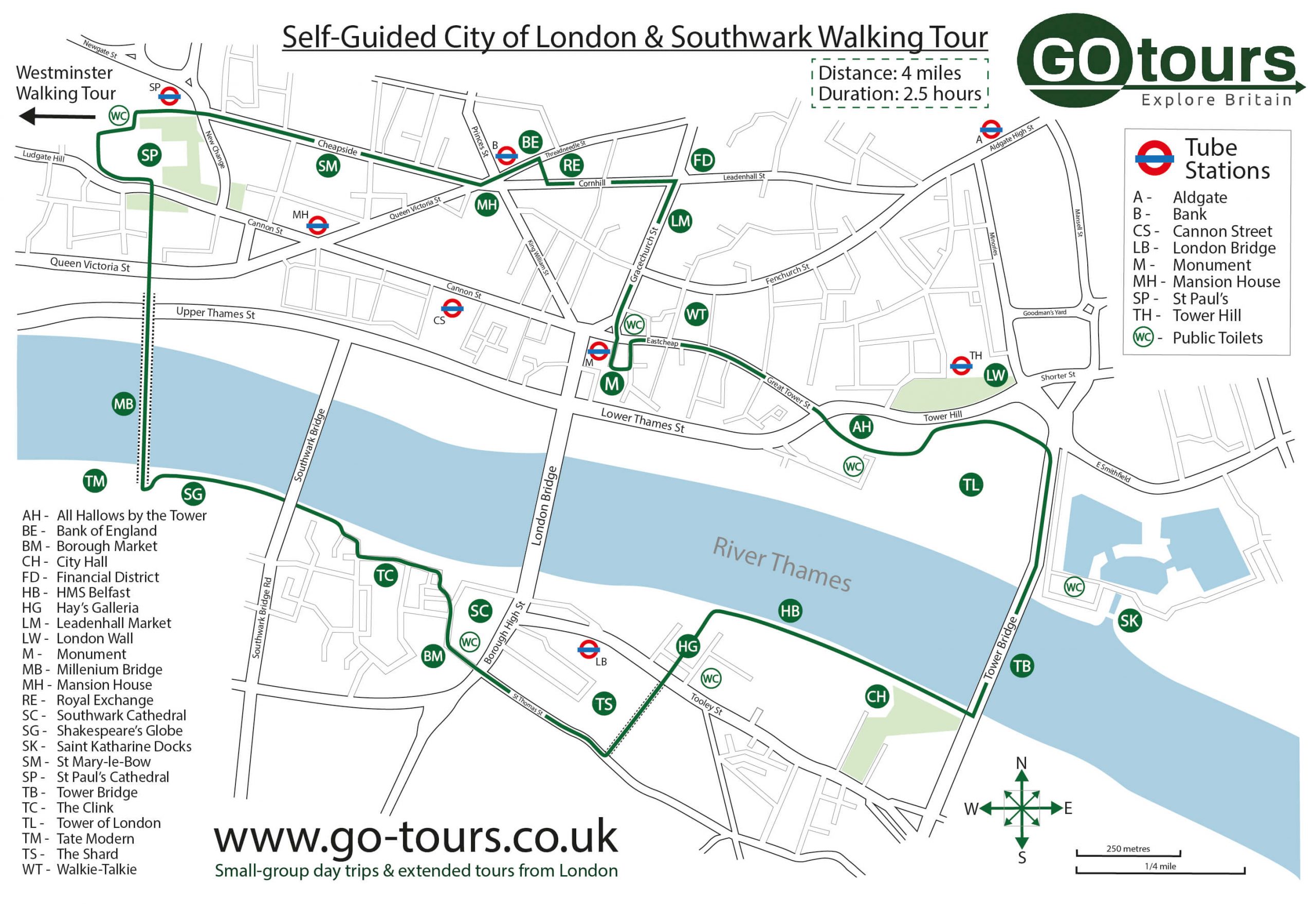 Free London Maps Go Tours
